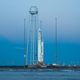 Orbital ATK’s upgraded Antares rocket sits on a launchpad at Wallops Flight Facility on October 15th, 2016. Image: NASA/Bill Ingalls
